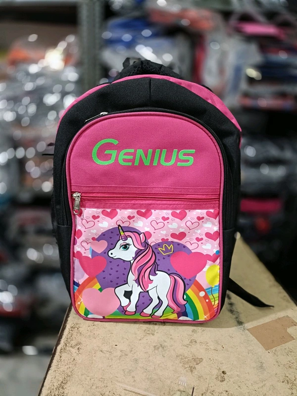 PBH P031 14*12*6 Inches Small Backpack - 14*12*6, Magenta Black