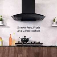 Hindware  NADIA BLK AUTO CLEAN 90 CHIMNEY - Black  ⚫️, 90cm