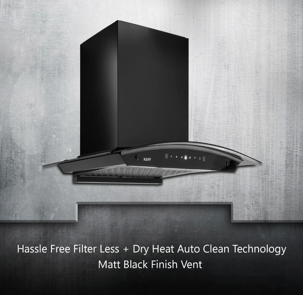KAFF MAINZ DHC 60/75/90 Kitchen Chimney - 90cm, Black