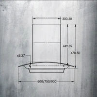 KAFF MAINZ DHC 60/75/90 Kitchen Chimney - 90cm, Black