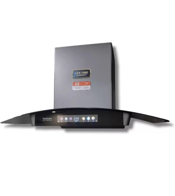 hindware Hindware RAYLENE 90 | Filterless Technology | MaxX Suction 1700 m³/hr* | BLDC Motor | Auto Clean Wall Mounted Chimney  (GREY 1700 CMH) - 90cm, Gray, Installation Call 03371646333
