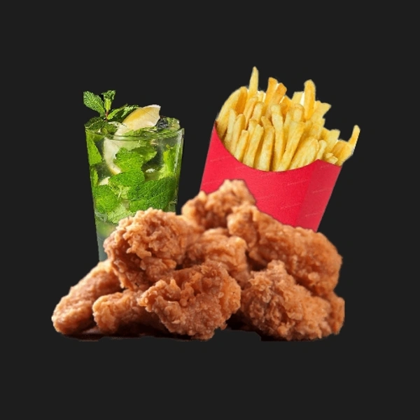 CHICK HOT SHOT 3 Pcs + MINT MOJITO + FRENCH FRIES MEDIUM 