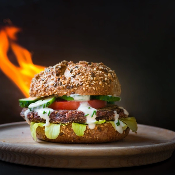 VEG BURGER ( WITH CHEESE )