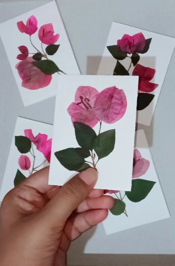 Dry Flowers Art Greeting Card - 5