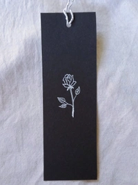 Art Black BookMarks - D, 2 × 6 inch
