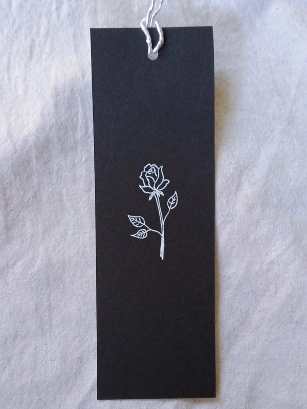 Art Black BookMarks - D, 2 × 6 inch