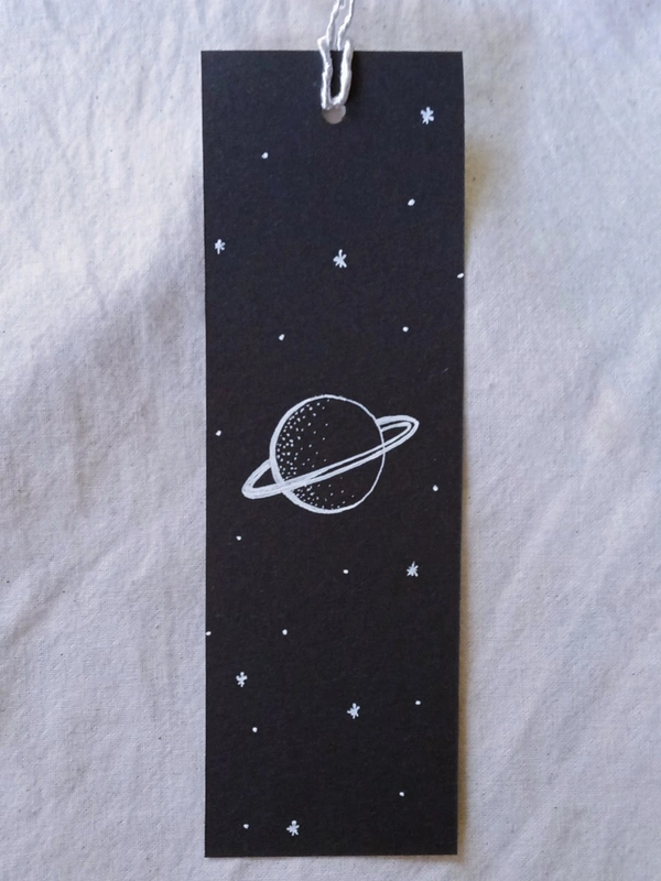Art Black BookMarks - D, 2 × 6 inch