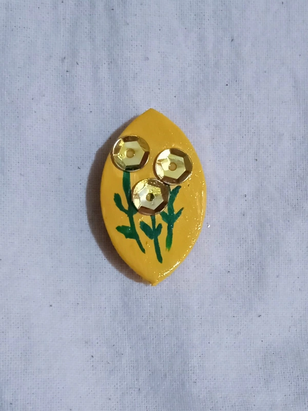 Stone Flower Magnet - Yellow