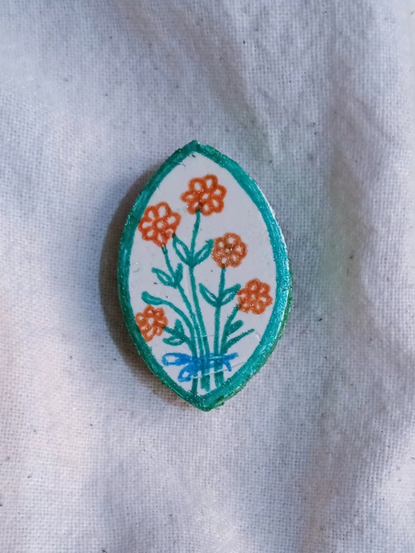 Stone Flower Magnet - Green
