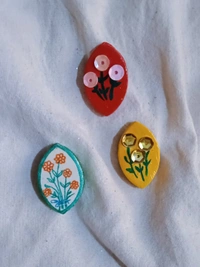 Stone Flower Magnet - Green