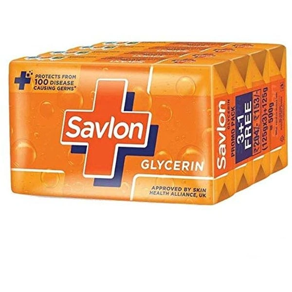 Savlon Glycerin Soap,Buy 3 Get 1 Free,75g