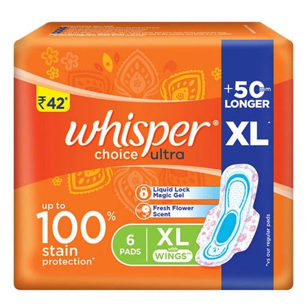 Whisper Choice Ultra,XL(6 Pads)