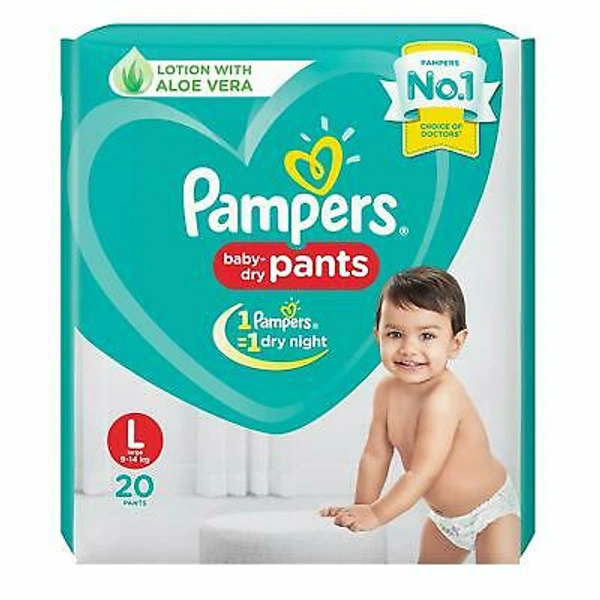 Pampers Diapers Pants Large(9-14kg)L Size,2 Pants