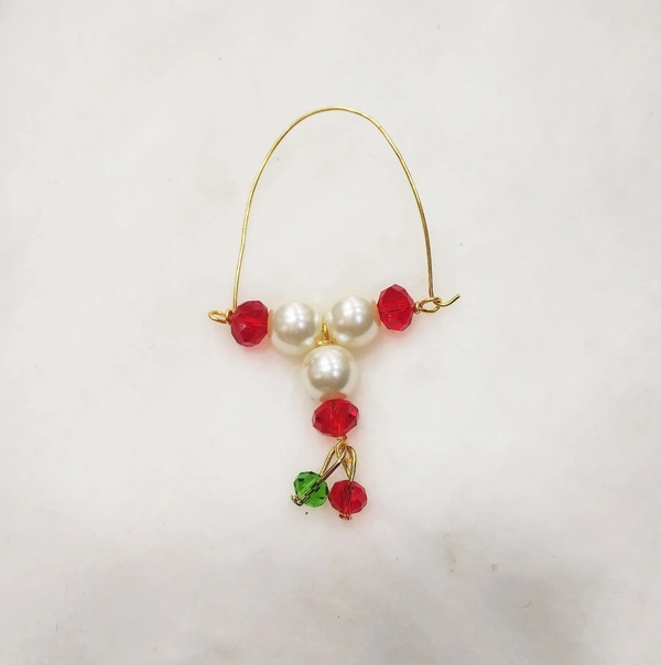 Ganpati Bali No.6 - White And Red Mix, Medium
