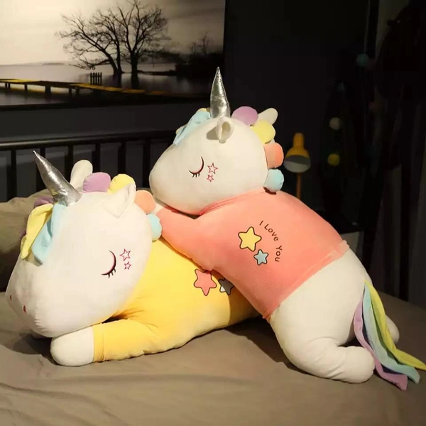 Chubby Unicorn I Love U Super Soft Plush Toys for Kids - Multicolour, 35cm
