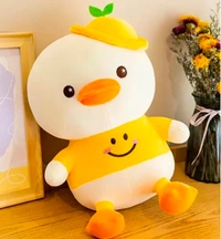 Chubby Plush Duck Toys Doll Cute Yellow Duck Doll Soft Stuffed Duck Animal Toys for Children Kids Birthday Gifts Baby Doll (35 cm) - Yellow, 35cm