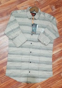 Casual Shirt Strip - Maroon, L