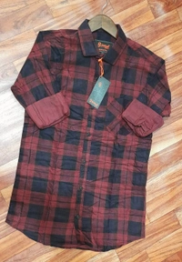 Indigo Check Shirt - Red, L