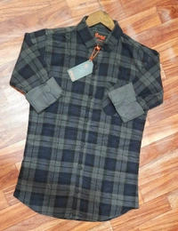 Indigo Check Shirt - Green, L