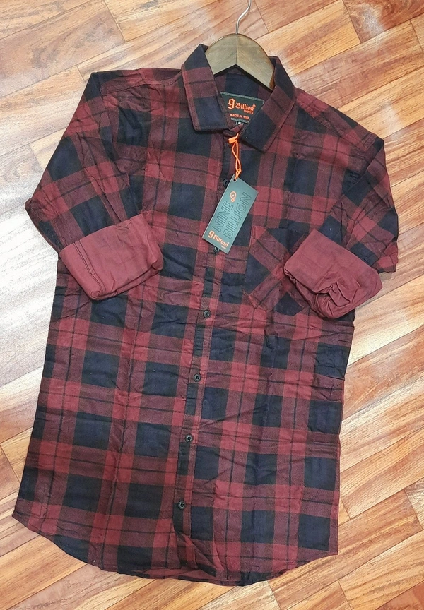Indigo Check Shirt - Green, L