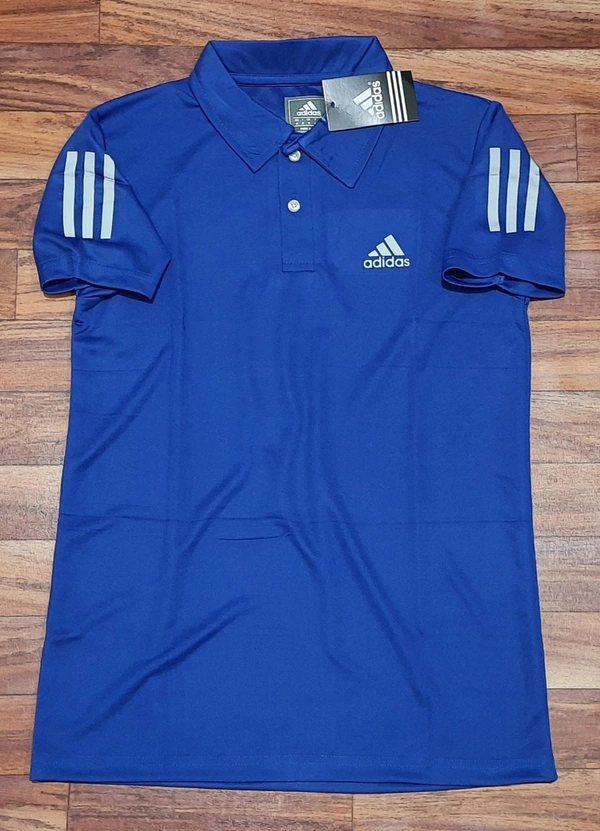 Adidas Dryfit Collar T-Shirt - maroon, L