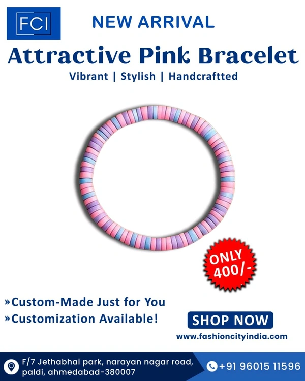 White & Pink Attractive Bracelet