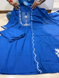 Printed Floral Kurta And Duppata Set 2 - XL