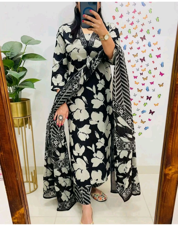 Embroidery Cotton Suit 1 - XxL