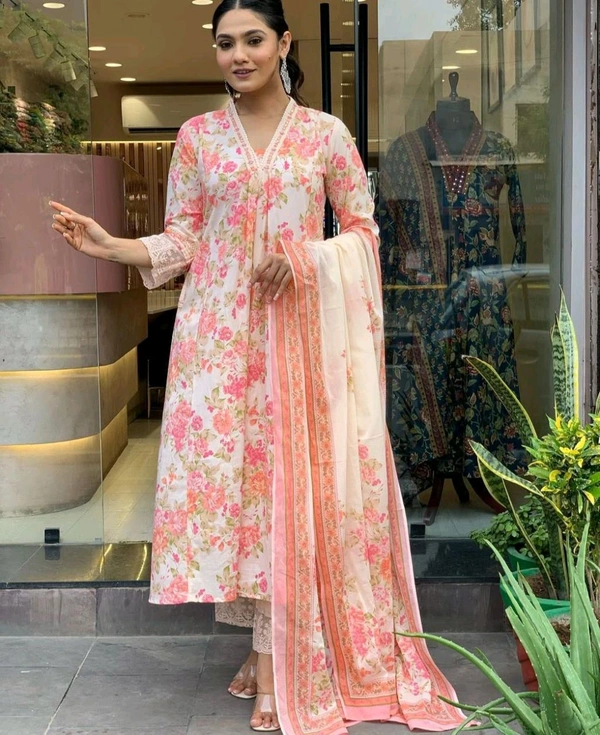 Embroidery Work Anarkali Kurta Set