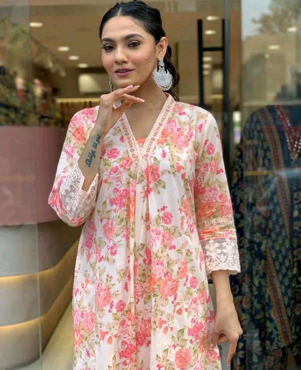 Embroidery Work Anarkali Kurta Set