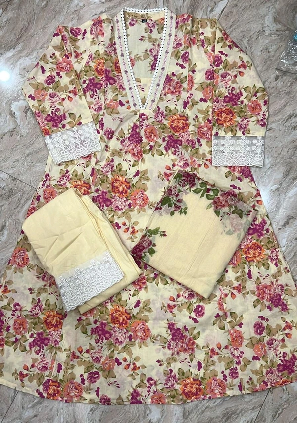 Embroidery Work Anarkali Kurta Set