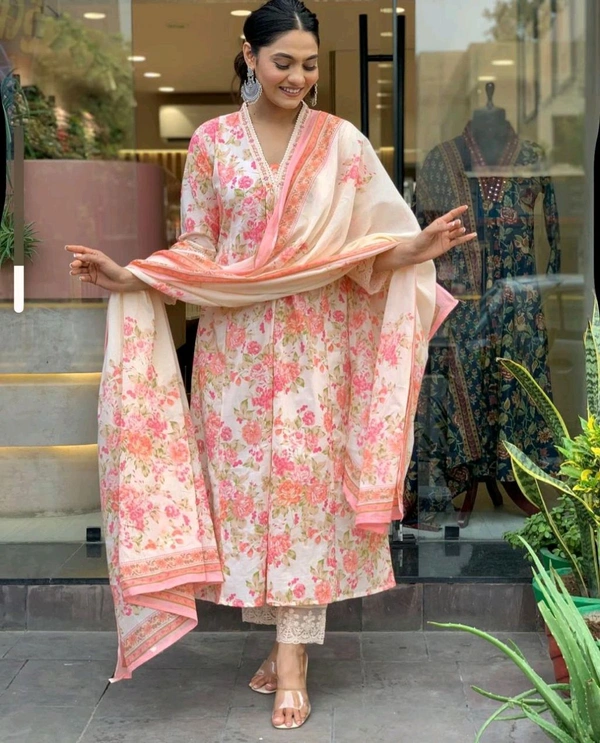 Embroidery Work Anarkali Kurta Set