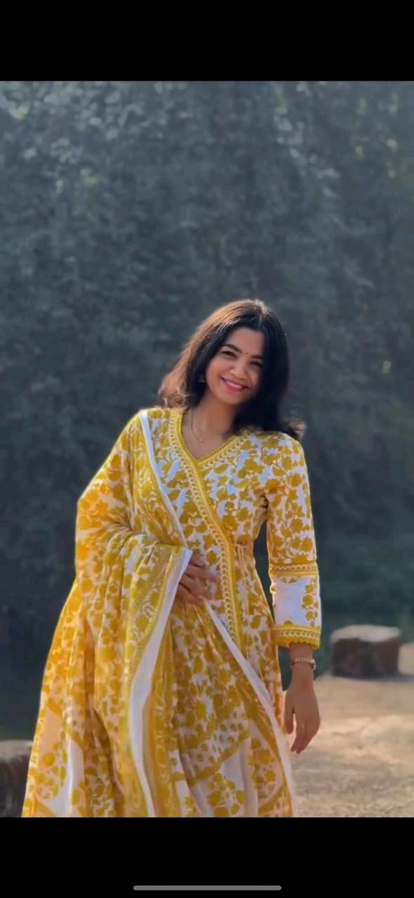 Angrakha Anarkali Kurta Set