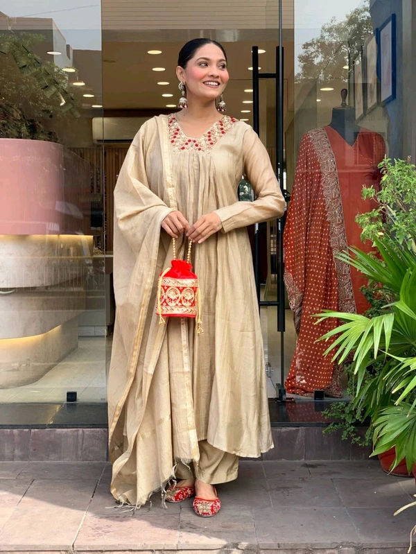 Viscose Chanderi Kurta Set