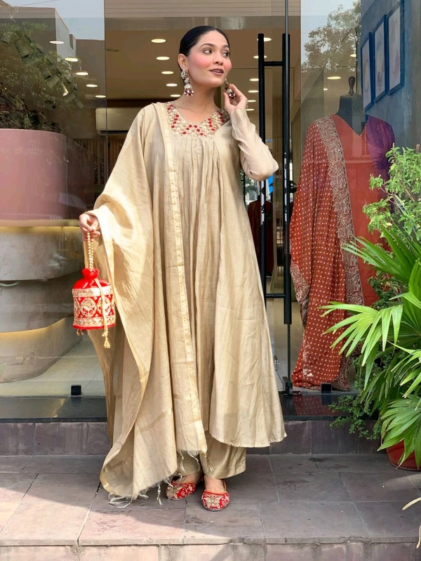 Viscose Chanderi Kurta Set