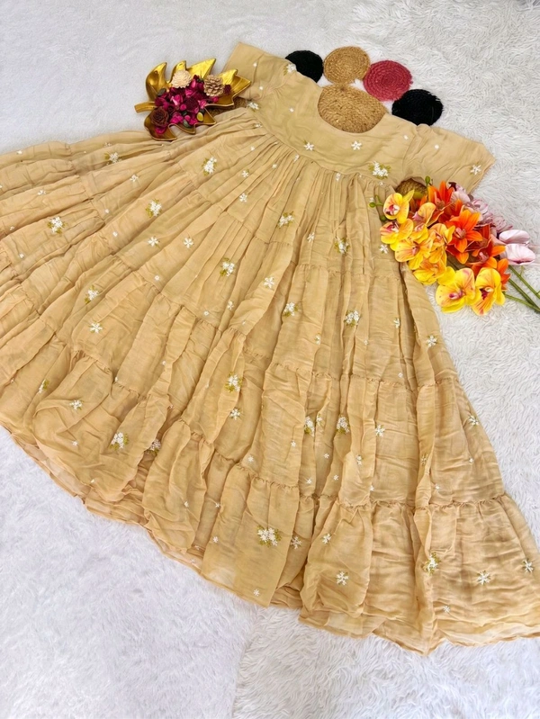 Cotton Chanderi Midi Gowns