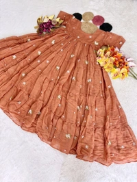 Cotton Chanderi Midi Gowns