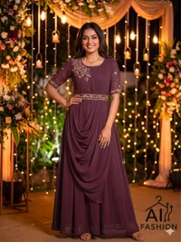 Women Gown With Dupatta And Belt