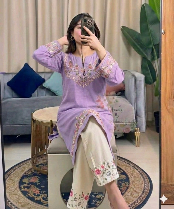 Embroidered Cord Set