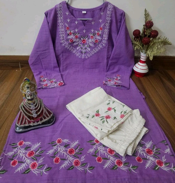 Embroidered Cord Set