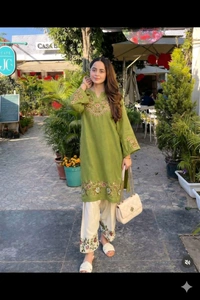 Embroidered Cord Set