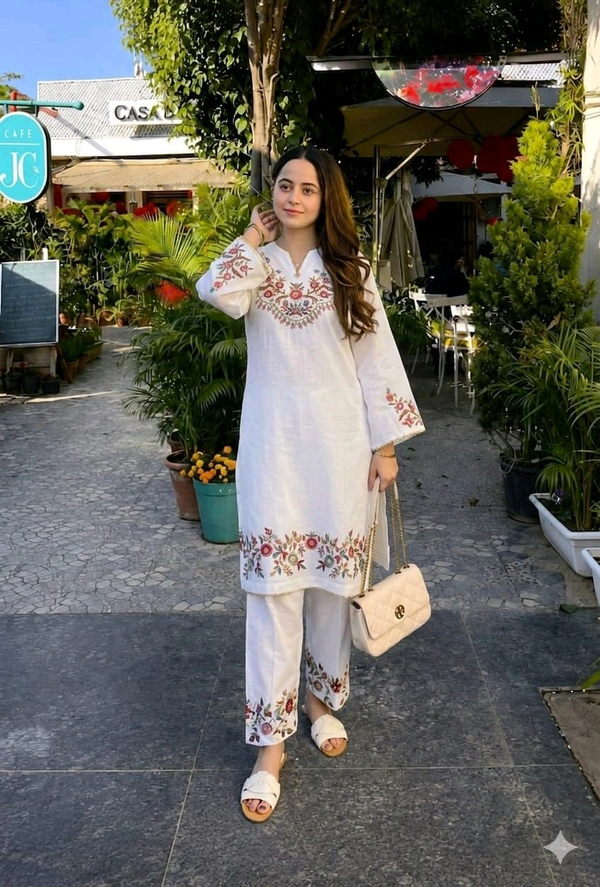 Embroidered Cord Set