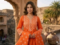 Cotton Anarkali Kurta Set