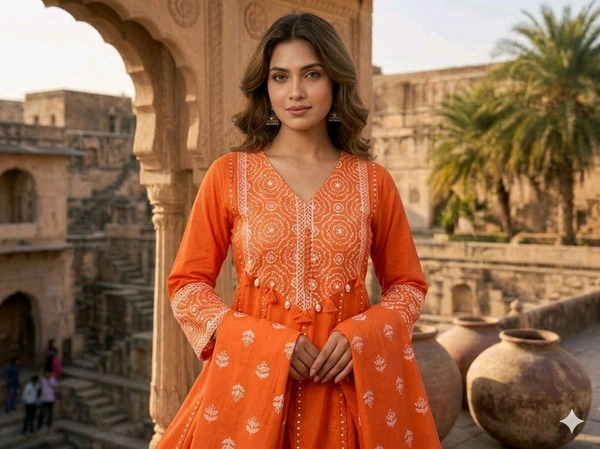 Cotton Anarkali Kurta Set