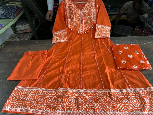 Cotton Anarkali Kurta Set