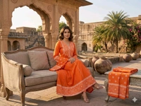 Cotton Anarkali Kurta Set