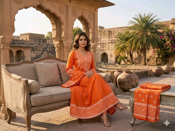 Cotton Anarkali Kurta Set