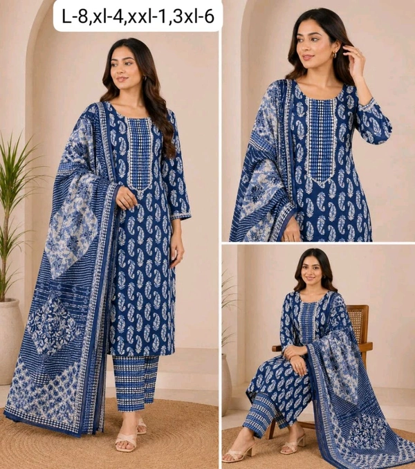 Jaipuri Cotton Kurta Set