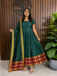 Silk Gown With Dupatta