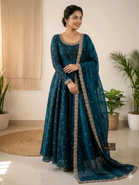 Embroidery Gown Dupatta